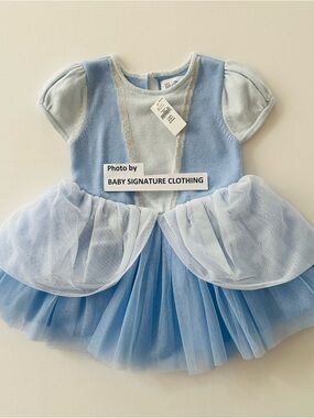 Gap Disney 2T Toddler Girl Cinderella Blue Tulle Princess Dress Costume NWT